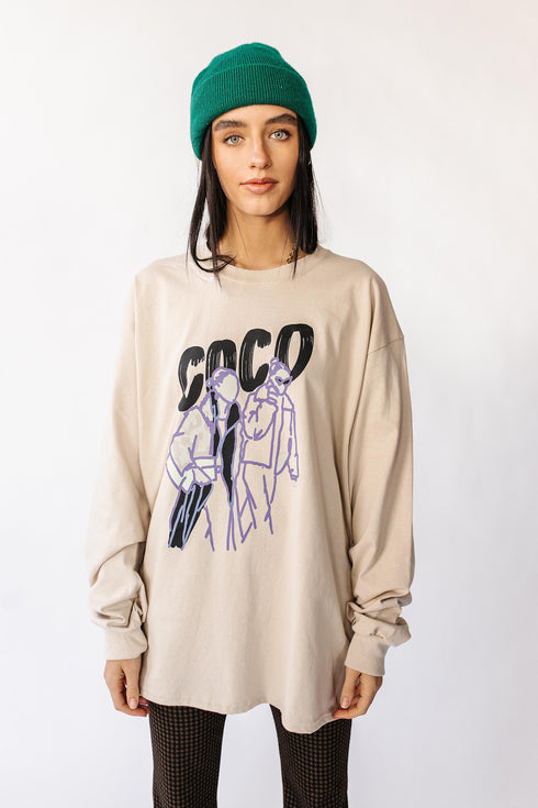 The Coco Long Sleeve Tee // Sand
